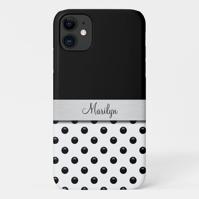 Funda De Case-Mate Para iPhone Diseño moderno monograma (Reverso)