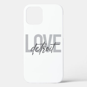 Funda Para iPhone 12 Diseño moderno, simple, fresco, urbano Love Detroi