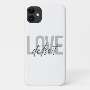 Funda Para iPhone 11 Diseño moderno, simple, fresco, urbano Love Detroi