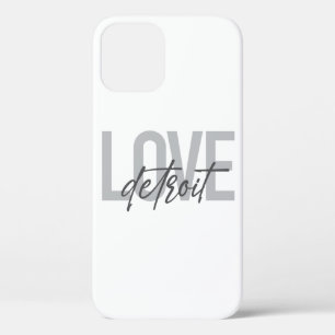 Funda Para iPhone 12 Diseño moderno, simple, fresco, urbano Love Detroi