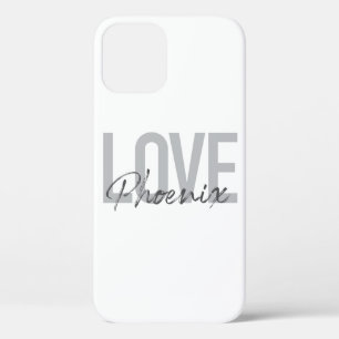 Funda Para iPhone 12 Diseño moderno, simple, fresco, urbano Love Phoeni