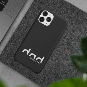 Funda Para iPhone 13 Diseño moderno y simple de papá con nombres de niñ