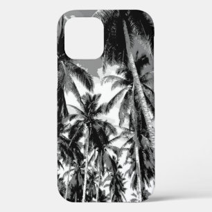 Funda Para iPhone 12 Pro Diseño monocromo de palmeras tropicales