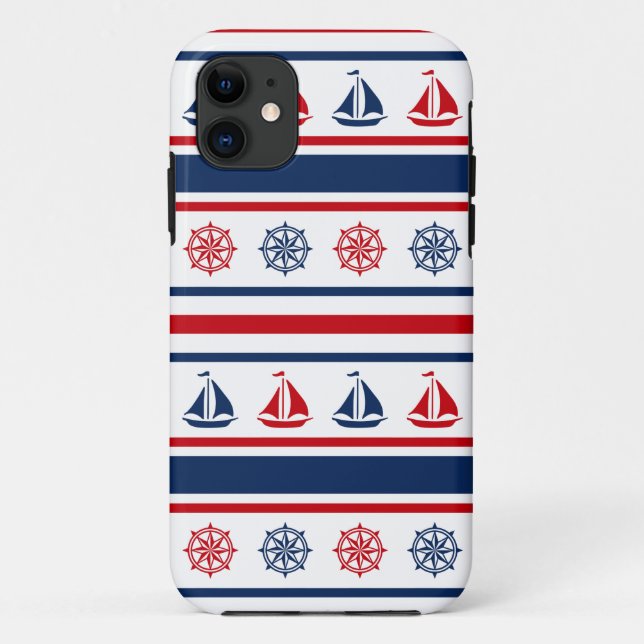 Funda De Case-Mate Para iPhone Diseño náutico (Reverso)