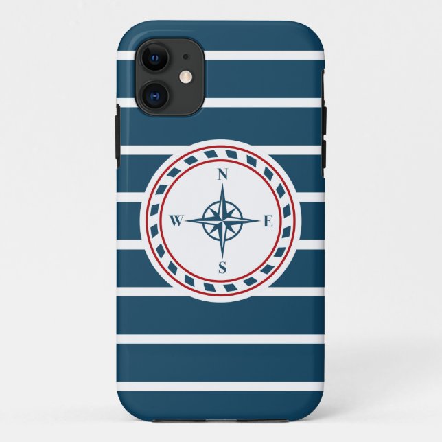 Funda De Case-Mate Para iPhone Diseño náutico (Reverso)