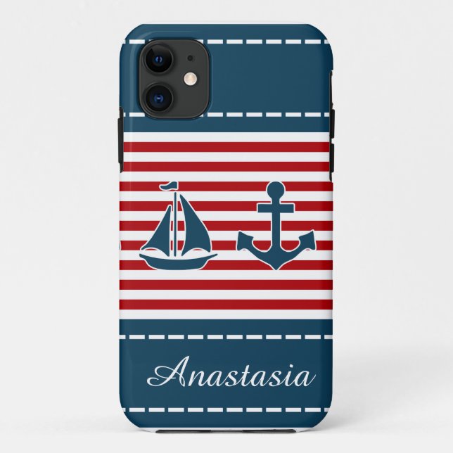 Funda De Case-Mate Para iPhone Diseño náutico (Reverso)
