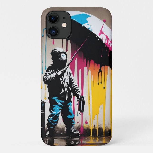 Funda De Case-Mate Para iPhone Diseño negrita de graffiti infantil (Reverso)