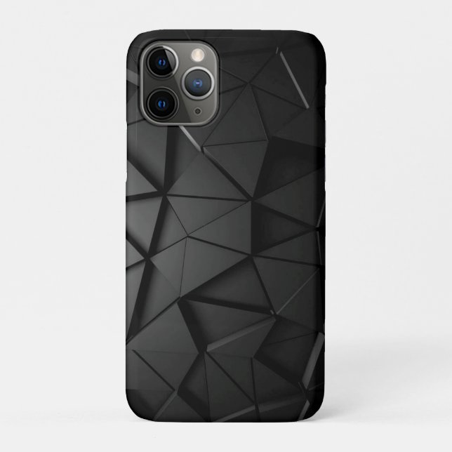 Funda De Case-Mate Para iPhone Diseño negro gris   (Reverso)