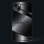 title_seo2 Diseño negro metálico Aspecto de aluminio cepillad<br><div class="desc">Luminoso aspecto de aluminio cepillado metálico negro brillante. Personalizado y monograma opcional. Diseño masculino de Guay. Disponible en otros productos</div>