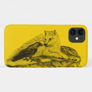 Funda Para iPhone 11 Diseño negro y amarillo de Wolf y Raven