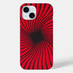 Funda Para iPhone 15 Diseño negro y rojo Kaleidoscope