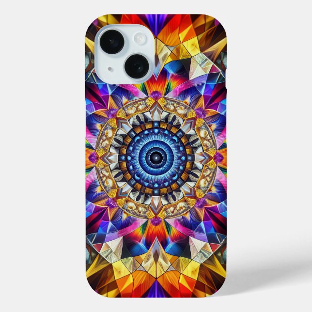 Funda De Case-Mate Para iPhone Diseño Neon Kaleidoscope (Reverso )