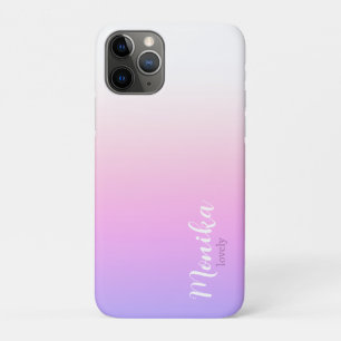 Funda Para iPhone 11 Pro Diseño ombre violeta y rosa