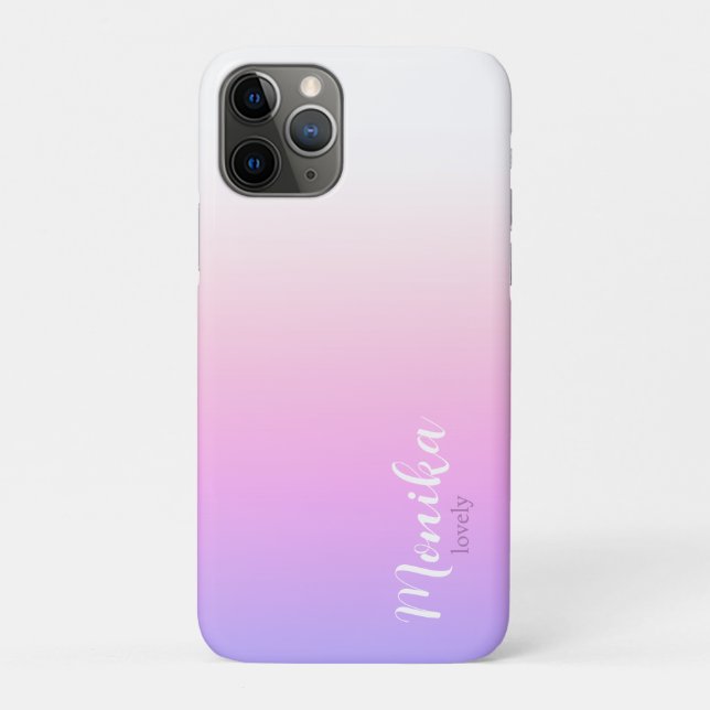 Funda De Case-Mate Para iPhone Diseño ombre violeta y rosa   (Reverso)