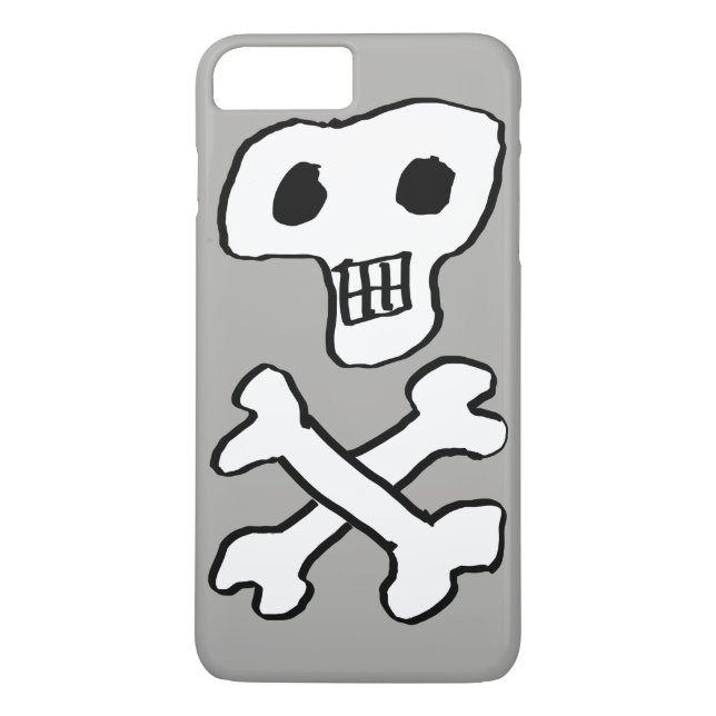 Funda De Case-Mate Para iPhone Diseño pirata de cráneo y cruces (Reverso)