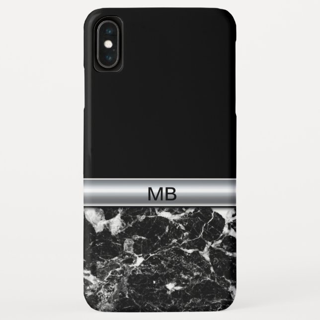 Funda De Case-Mate Para iPhone Diseño profesional del monograma de los hombres (Reverso)
