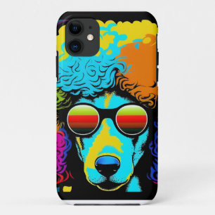 Funda Para iPhone 11 Diseño psicodélico de perro canino