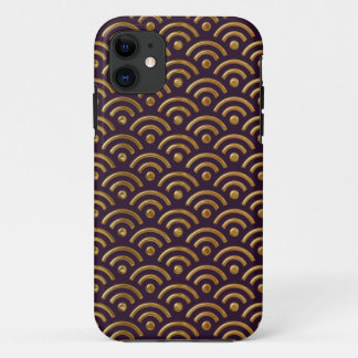 Funda Para iPhone 11 Diseño Purple and Gold Seigaiha iPhone 5 Funda