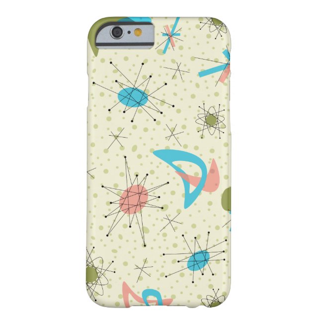 Funda De Case-Mate Para iPhone diseño retro atómico de los años 50 (Reverso)