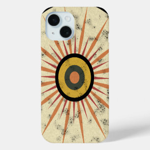 Funda Para iPhone 15 Diseño Retro Boho de Estallido Solar