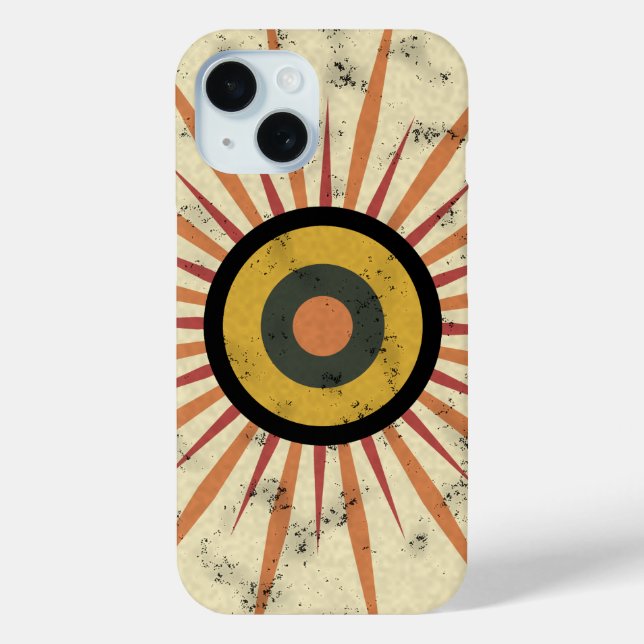 Funda De Case-Mate Para iPhone Diseño Retro Boho de Estallido Solar (Reverso )
