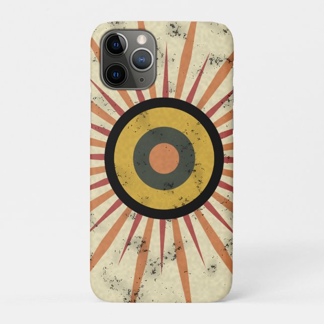 Funda De Case-Mate Para iPhone Diseño Retro Boho de Explosión Solar (Reverso)