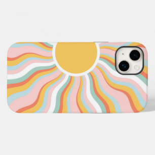 Funda Para iPhone 14 Plus De Case-Mate Diseño retro de Boho Wavy Sun Rays