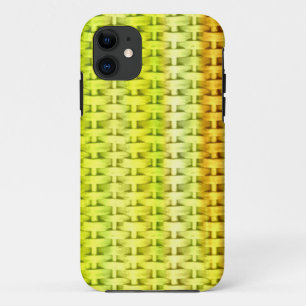 Funda Para iPhone 11 Diseño retro de mimbre verde limón