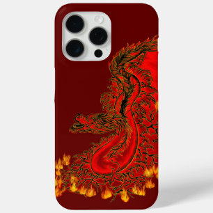 Funda Para iPhone 15 Pro Max Diseño rojo y dorado de China Dragon