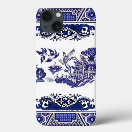 Funda Para iPhone 13 Diseño salvaje azul y blanco de China