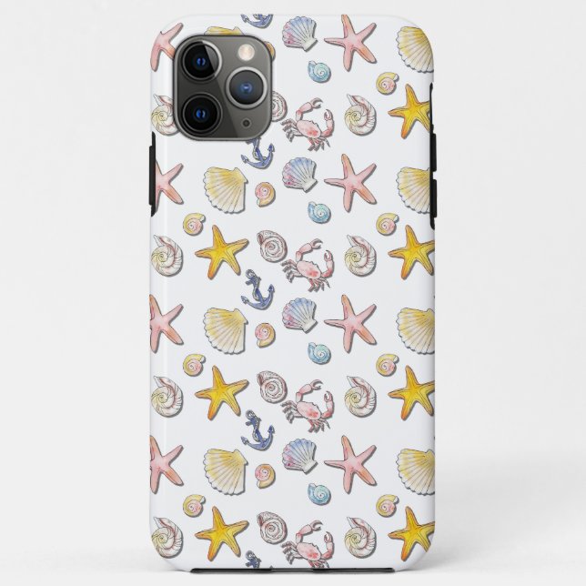 Funda De Case-Mate Para iPhone Diseño sencillo de playa (Reverso)