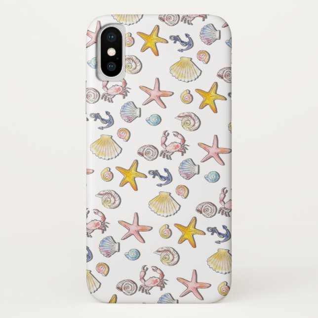 Funda De Case-Mate Para iPhone Diseño sencillo de playa (Reverso)