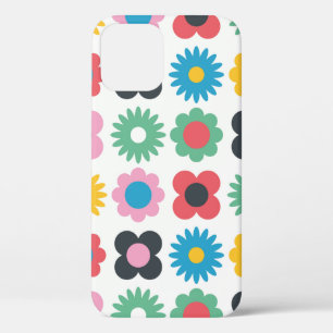 Funda Para iPhone 12 Diseño simple de patrones sin fisuras de flores. E