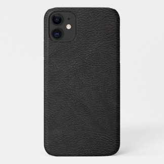 Funda Para iPhone 11 Diseño texturizado de cuero negro
