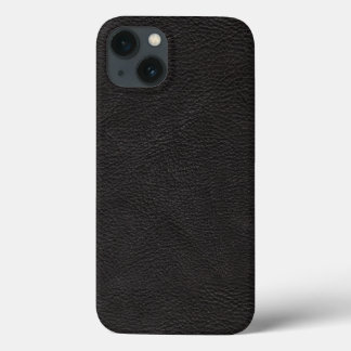 Funda Para iPhone 13 Diseño texturizado de cuero negro