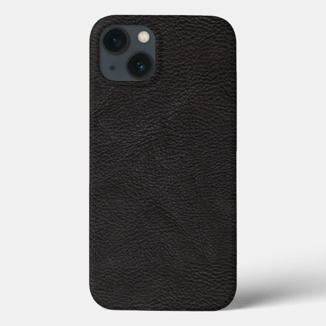 Funda De Case-Mate Para iPhone Diseño texturizado de cuero negro (Reverso)