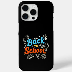 Funda Para iPhone 15 Pro Max Diseño tipográfico colorido de regreso a clases