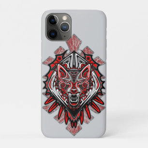 Funda Para iPhone 11 Pro Diseño Totémico Tribal Haida de Lobo