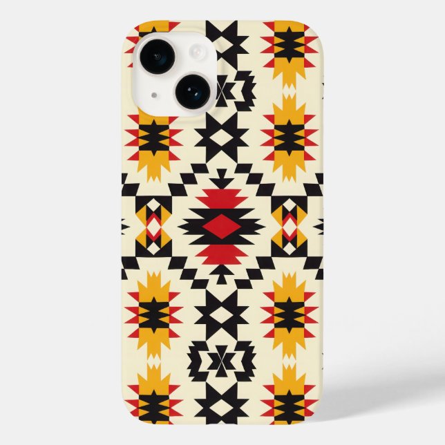 Funda De Case-Mate Para iPhone Diseño tribal azteca (Reverso )