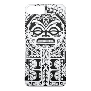 Funda Para iPhone 8 Plus/7 Plus Diseño tribal polinesio del tatuaje con la másca