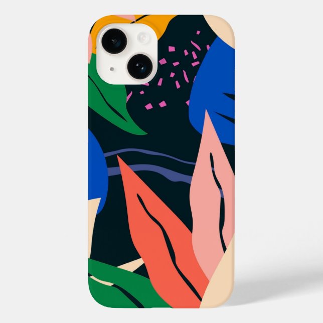 Funda De Case-Mate Para iPhone Diseño tropical de Atención (Reverso )