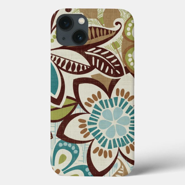 Funda De Case-Mate Para iPhone Diseños florales modernos (Reverso)