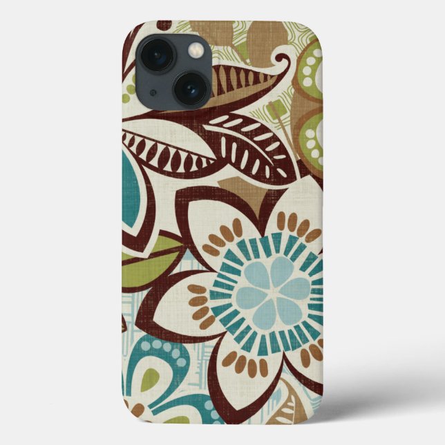 Funda De Case-Mate Para iPhone Diseños florales modernos (Reverso)