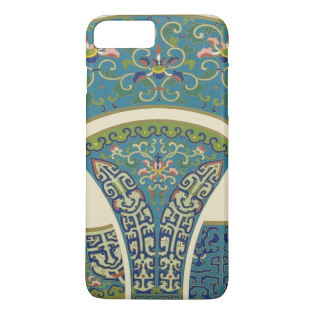 Funda De Case-Mate Para iPhone Diseños orientales azules con caras sonrientes (Reverso)