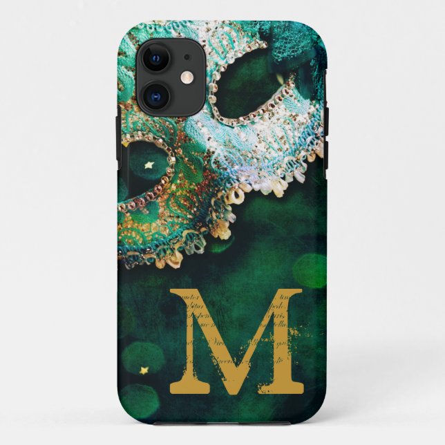Funda De Case-Mate Para iPhone Disfraces de mascarada Monograma IPHONE 5 Funda (Reverso)