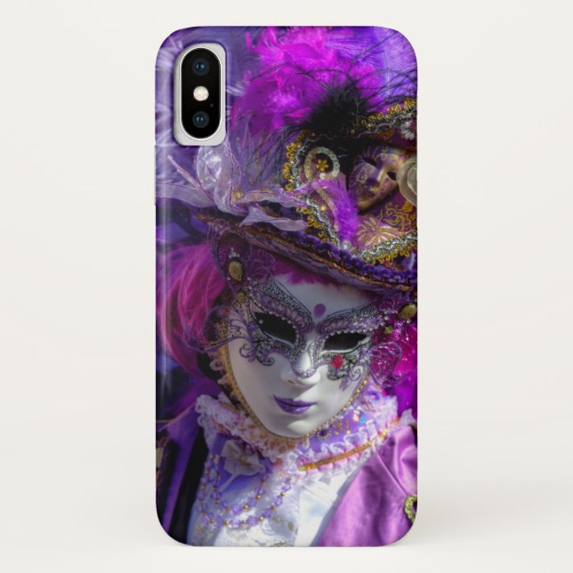 Funda De Case-Mate Para iPhone Disfraz de Carnaval, Venecia (Reverso)