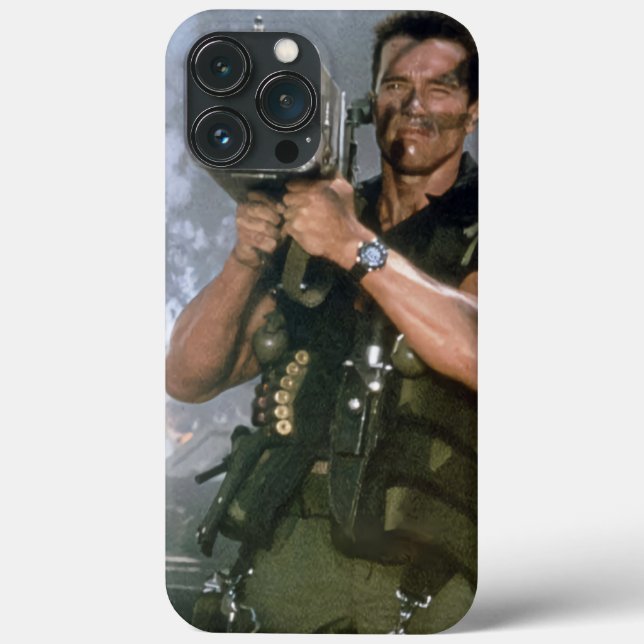 Funda De Case-Mate Para iPhone Disparo de cohetes de Arnold Schwarzeneger (Reverso )