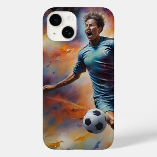 Funda Para iPhone 14 De Case-Mate Disparo de futbol de nebulosa espacial