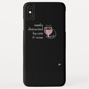 Funda Para iPhone XS Max Distracción fácil por gatos y vino   Gracioso Gato
