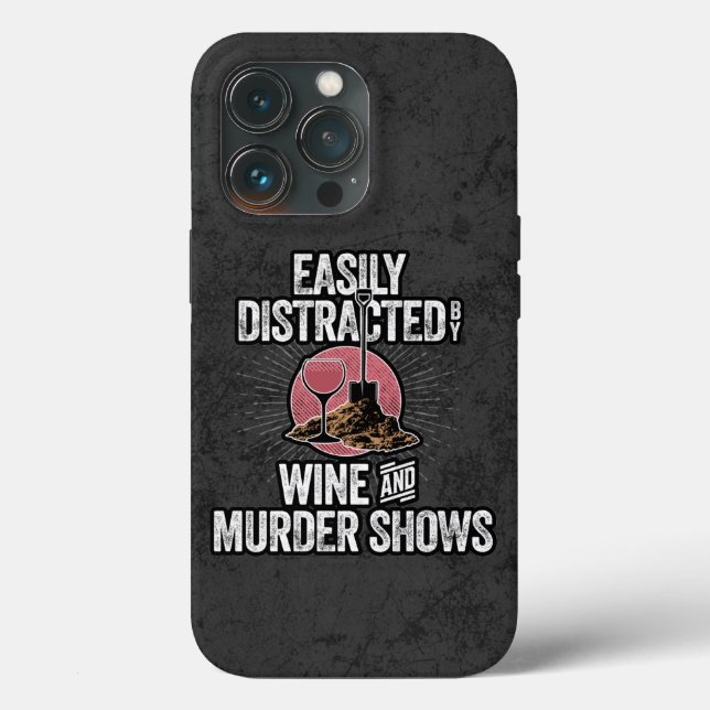 Funda De Case-Mate Para iPhone Distrado fácilmente por vinos y asesinatos muestra (Reverso )